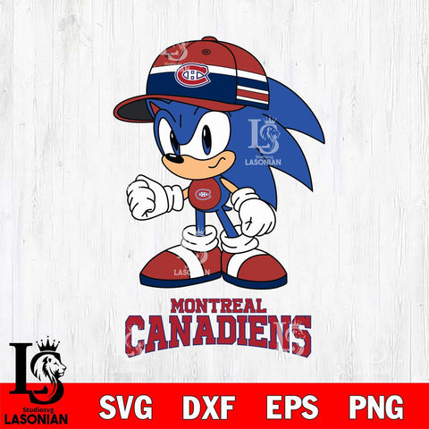 Montreal Canadiens Sonic NHL Hockey SVG DXF EPS PNG FILE,NHL File Cut,Disney Digital Download,Instant Download, Silhouette