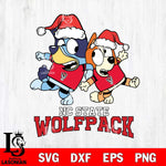 NC State Wolfpack Bluey Christmas Holiday Svg Eps Dxf Png File, Digital Download