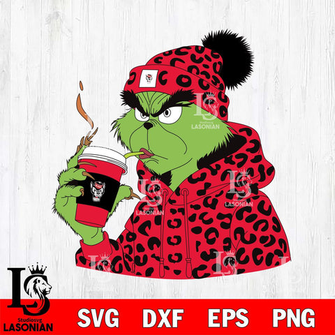 NC State Wolfpack Boujee Grinch 8 Svg Eps Dxf Png File, Digital Download, Instant Download