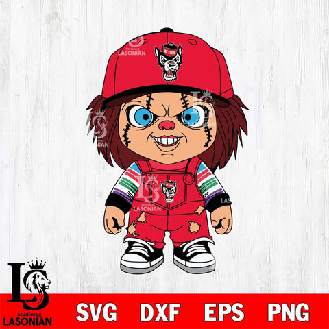 NC State Wolfpack Chucky Football Horror Halloween Svg Eps Dxf Png File, NCAA svg, Digital Download, Instant Download