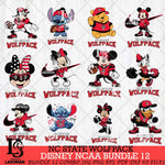 NC State Wolfpack Disney NCAA Bundle Svg PNG 12 Svg Eps Dxf Png File, Digital Download