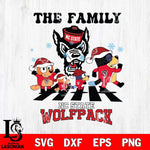 NC State Wolfpack Family Bluey Christmas Svg Eps Dxf Png File, Digital Download