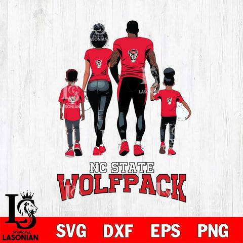 NC State Wolfpack Family Love Rugby SVG DXF EPS PNG FILE,NCAA SVG, Father day Digital Download,Instant Download, Silhouette