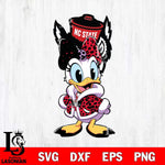 NC State Wolfpack Fancy Daisy Duck Disney Svg Eps Dxf Png File, Digital Download, Instant Download