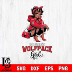 NC State Wolfpack Fashion Black Fan Girl Betty Boop, Svg Eps Dxf Png File, Digital Download