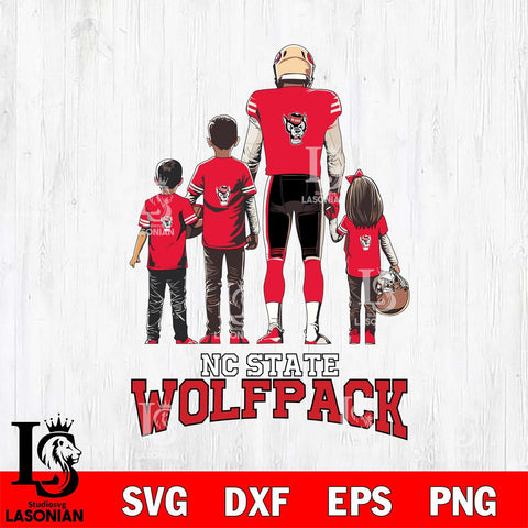 NC State Wolfpack Father Football SVG DXF EPS PNG FILE,NCAA SVG, Father day Digital Download,Instant Download, Silhouette