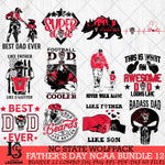 NC State Wolfpack Fathers Day NCAA Bundle 12 Svg Eps Dxf Png File, Digital Download, Instant Download