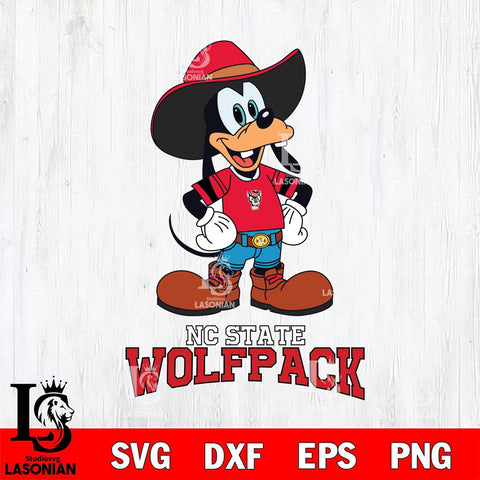 NC State Wolfpack Goofy Cowboy Sport SVG DXF EPS PNG FILE,NCAA svg ,Football Digital Download,Instant Download, Silhouette