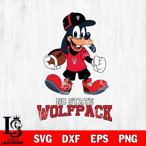 NC State Wolfpack Goofy Football Player SVG DXF EPS PNG FILE,NCAA svg ,Football Digital Download,Instant Download, Silhouette