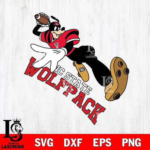 NC State Wolfpack Goofy rugby player SVG DXF EPS PNG FILE,NCAA svg ,Football Digital Download,Instant Download, Silhouette