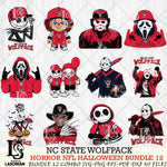 NC State Wolfpack Halloween Bundle 12 SVG Svg Eps Dxf Png File, NCAA bundle svg, Digital Download, Instant Download