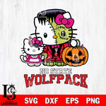 NC State Wolfpack Hello Kitty Horror 10 Svg Eps Dxf Png File, Digital Download