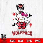 NC State Wolfpack Hello Kitty Horror 2 Svg Eps Dxf Png File, Digital Download