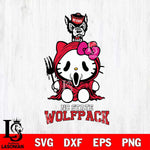 NC State Wolfpack Hello Kitty Horror 4 Svg Eps Dxf Png File, Digital Download
