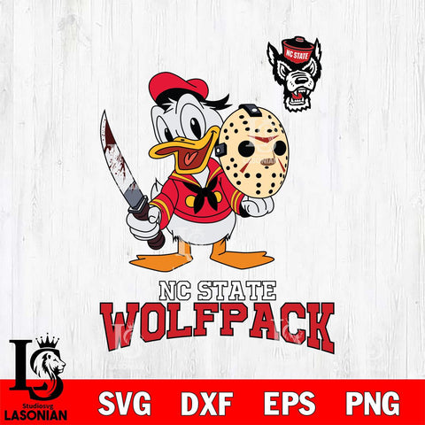 NC State Wolfpack Jason Voorhees 12 Svg Eps Dxf Png File, Digital Download