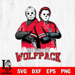 NC State Wolfpack Jason Voorhees 8 Svg Eps Dxf Png File, Digital Download