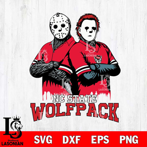 NC State Wolfpack Jason Voorhees 8 Svg Eps Dxf Png File, Digital Download