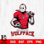 NC State Wolfpack Jason Voorhees 9 Svg Eps Dxf Png File, Digital Download