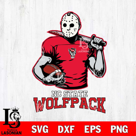 NC State Wolfpack Jason Voorhees 9 Svg Eps Dxf Png File, Digital Download