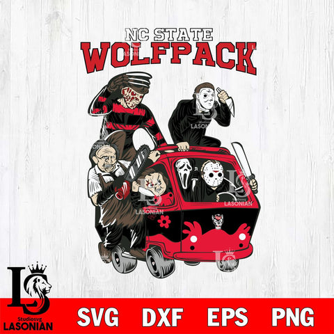 NC State Wolfpack Jason Voorhees Horror 10 Svg Eps Dxf Png File, NCAA svg, Digital Download, Instant Download
