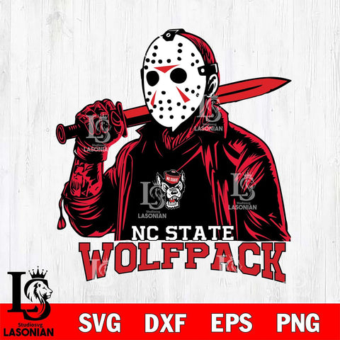 NC State Wolfpack Jason Voorhees Horror 12 Svg Eps Dxf Png File, NCAA svg, Digital Download, Instant Download
