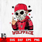 NC State Wolfpack Jason Voorhees Horror 9 Svg Eps Dxf Png File, NCAA svg, Digital Download, Instant Download