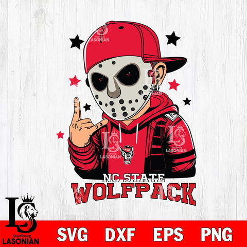 NC State Wolfpack Jason Voorhees Horror 9 Svg Eps Dxf Png File, NCAA svg, Digital Download, Instant Download