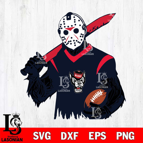 NC State Wolfpack Jason Voorhees Horror Halloween 2 Svg Eps Dxf Png File, NCAA svg, Digital Download, Instant Download