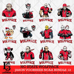 NC State Wolfpack Jason Voorhees NCAA Bundle 12 SVG Svg Eps Dxf Png File, Digital Download