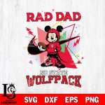 NC State Wolfpack Mickey Wearing Hoodie Rad Dad SVG DXF EPS PNG FILE, NCAA File Cut,Digital Download,Instant Download