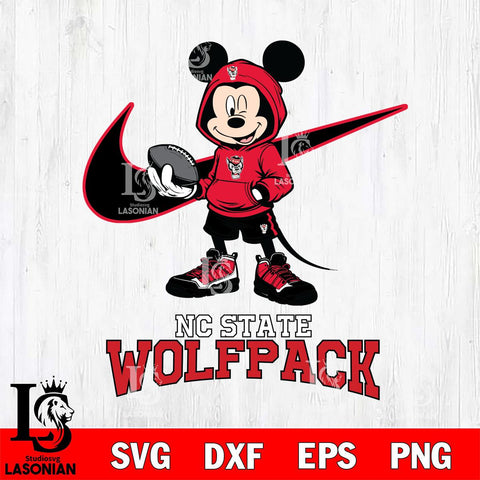 NC State Wolfpack Mikey Mouse Disney NIKE, Svg Eps Dxf Png File, Digital Download