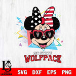 NC State Wolfpack Minnie Mouse Love Sport SVG DXF EPS PNG FILE, NCAA File Cut,Digital Download,Instant Download