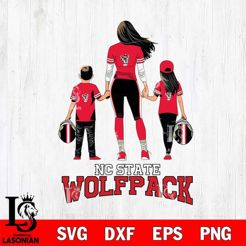 NC State Wolfpack Mother and son Rugby SVG DXF EPS PNG FILE,NCAA SVG, Father day Digital Download,Instant Download, Silhouette
