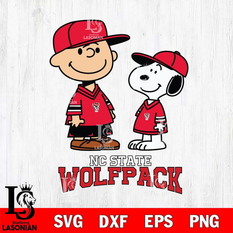 NC State Wolfpack Peanuts Snoopy Football SVG DXF EPS PNG FILE,Snoopy File Cut, NCAA Digital Download,Instant Download,Christmas Silhouette