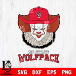 NC State Wolfpack Pennywise Horror Sport 12 Svg Eps Dxf Png File, Digital Download