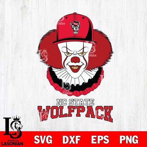 NC State Wolfpack Pennywise Horror Sport 4 Svg Eps Dxf Png File, Digital Download