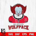 NC State Wolfpack Pennywise Horror Sport 5 Svg Eps Dxf Png File, Digital Download