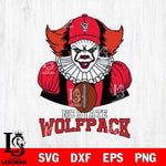 NC State Wolfpack Pennywise Horror Sport 9 Svg Eps Dxf Png File, Digital Download