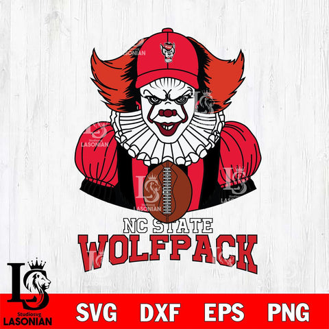 NC State Wolfpack Pennywise Horror Sport 9 Svg Eps Dxf Png File, Digital Download