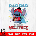 NC State Wolfpack Stitch Rad Dad SVG DXF EPS PNG FILE, NCAA File Cut,Digital Download,Instant Download
