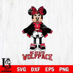 NC State Wolfpack Style Minnie Disney Svg Eps Dxf Png File, Digital Download, Instant Download