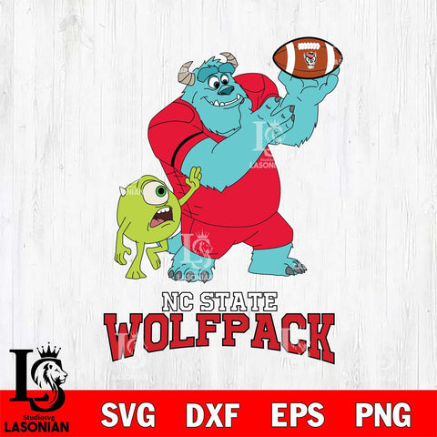 NC State Wolfpack Sully & Mike Football Cricut,Christmas SVG DXF EPS PNG FILE, NCAA Digital Download,Instant Download, Silhouette