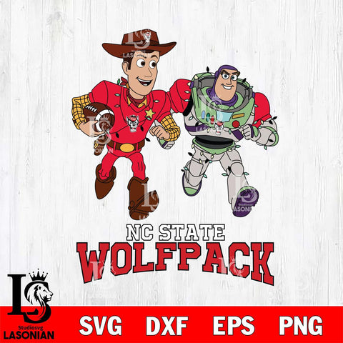 NC State Wolfpack Woody & Buzz Lightyear Football Cricut,Christmas SVG DXF EPS PNG FILE, NCAA Digital Download,Instant Download, Silhouette