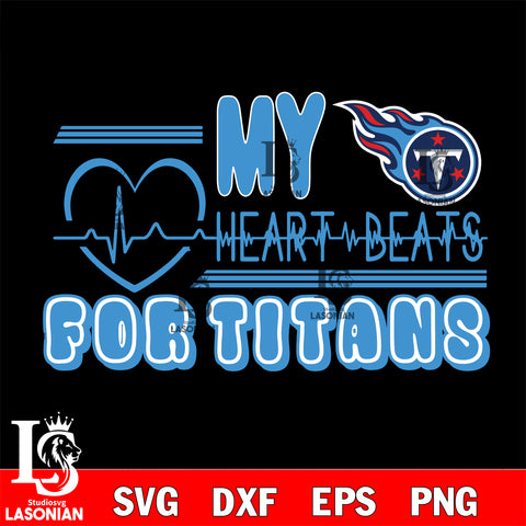 Tennessee Titans heart Beats svg eps dxf png file ,di ,eps,dxf,png file , digital download
