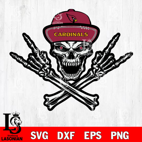 Arizona Cardinals Skull svg , eps , dxf , png file , digital download