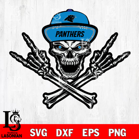 Carolina Panthers Skull svg , eps , dxf , png file , digital download