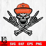 Cincinnati Bengals Skull svg , eps , dxf , png file , digital download
