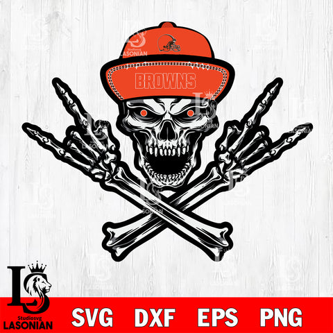 Cleveland Browns Skull svg , eps , dxf , png file , digital download