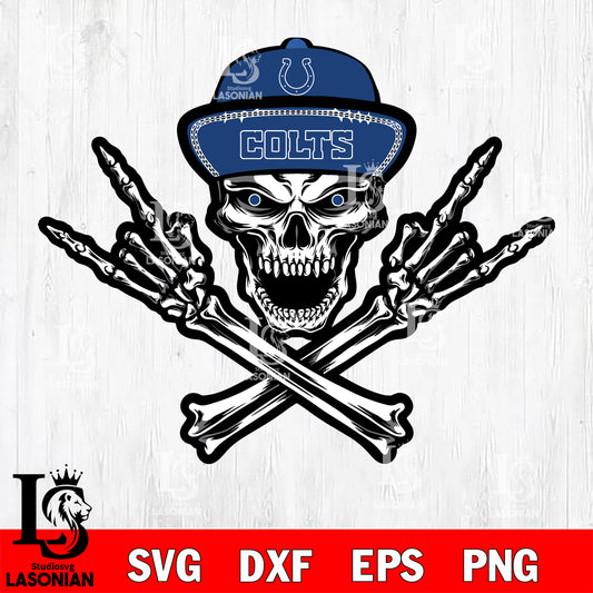 Indianapolis Colts Skull svg , eps , dxf , png file , digital download