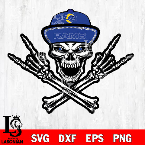Los Angeles Rams Skull svg , eps , dxf , png file , digital download